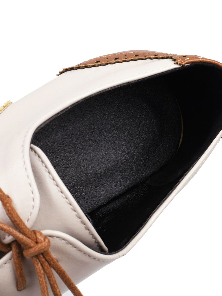 Retro Colorblock High Heel Ankle Boots: timeless 1950s elegance she makes her own
