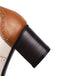 This Retro Colorblock High Heel Ankle Boots whispers 1950s secrets to those who notice