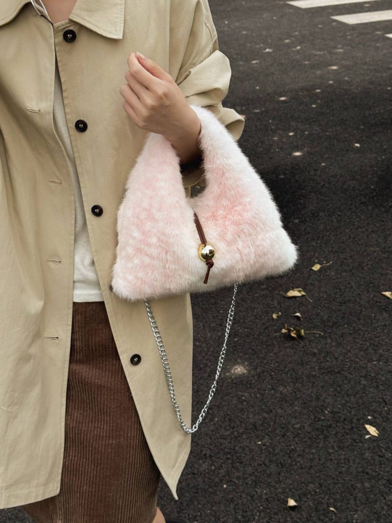 Retro Deer Style Bell Faux Fur Bag - vintage fashion, retro style