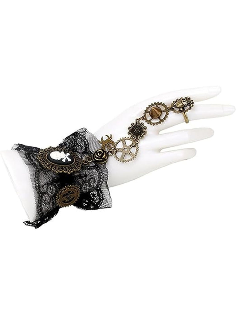 Retro Halloween Gear Steampunk Bracelet, vintage fashion, retro style - perfect for women who love vintage and retro fashion