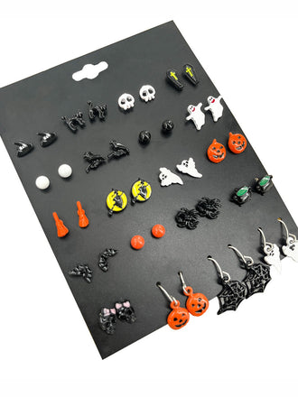 Retro Halloween Ghost Pumpkin Earrings: timeless style reimagined