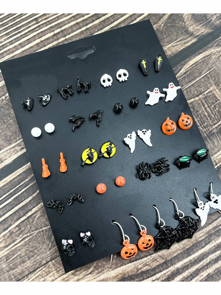 Retro Halloween Ghost Pumpkin Earrings — vintage elegance for the modern woman