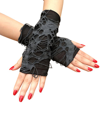 Retro Halloween Ripped Punk Gloves: timeless style reimagined