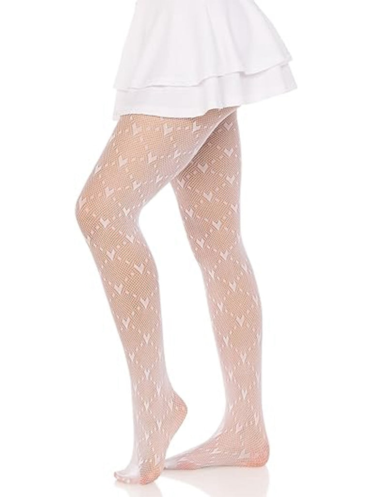 These Retro Heart Argyle Lines Pantyhose Stockings carry 1950s ambition in every seam