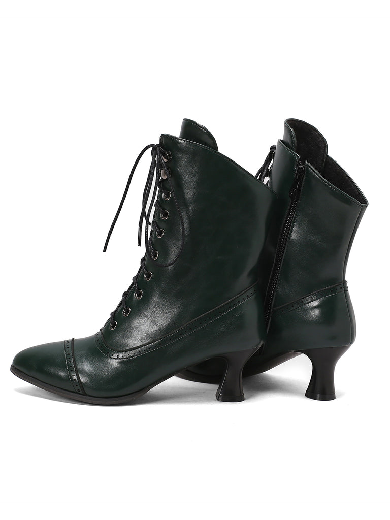 Retro Leather High Heel Boots, vintage fashion, retro style - perfect for women who love vintage and retro fashion