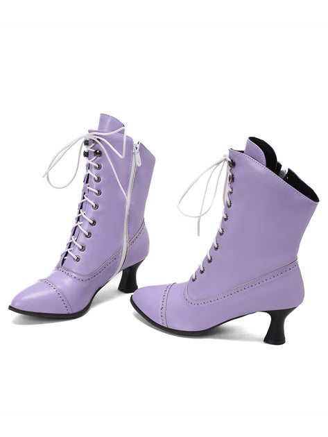 Retro Leather High Heel Boots | Retro Stage