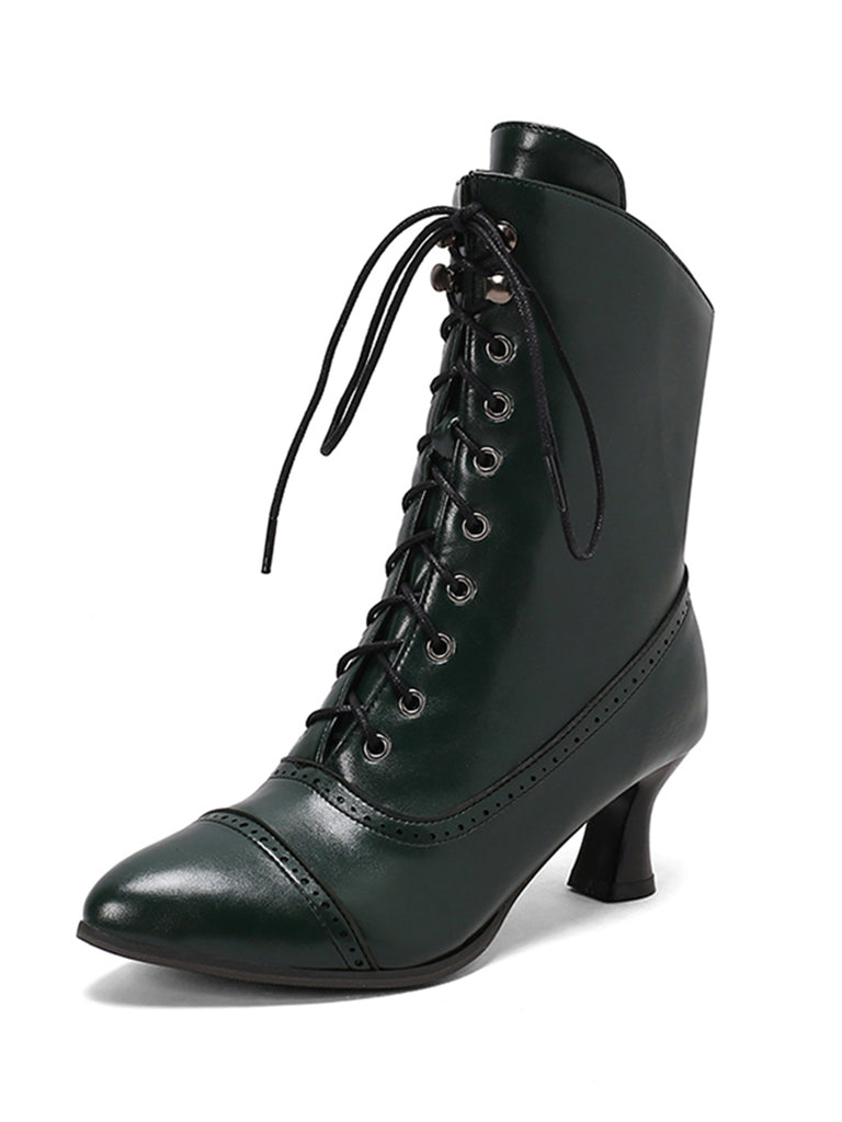 This Retro Leather High Heel Boots whispers 1950s secrets to those who notice
