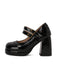 Retro Mary Jane Patent Leather Platform Chuny Heels, vintage shoes, retro heels - perfect for women who love vintage and retro fashion