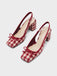 Retro Mary Jane Plaid Chunky Heel Shoes, vintage shoes, retro heels - perfect for women who love vintage and retro fashion