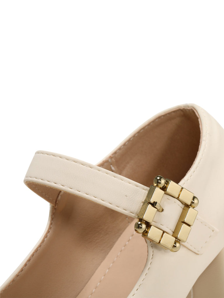 Retro Mary Jane Round Toe High Heel Shoes, vintage shoes, retro heels - perfect for women who love vintage and retro fashion