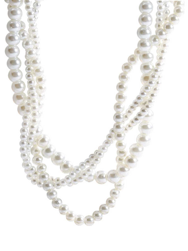 This Retro Multi-Layered Pearl Pendant Necklace carries 1950s stories waiting to be told