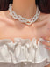 Retro Multi-Layered Pearl Pendant Necklace — 1950s elegance in the palm of her hand