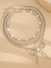 Retro Beads Bow Layered Necklace: 1950s detail work for the woman who notices