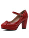 Retro Pointed Toe Leather Mary Jane Heels, vintage shoes, retro heels - perfect for women who love vintage and retro fashion