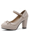 Retro Pointed Toe Leather Mary Jane Heels, vintage shoes, retro heels - perfect for women who love vintage and retro fashion