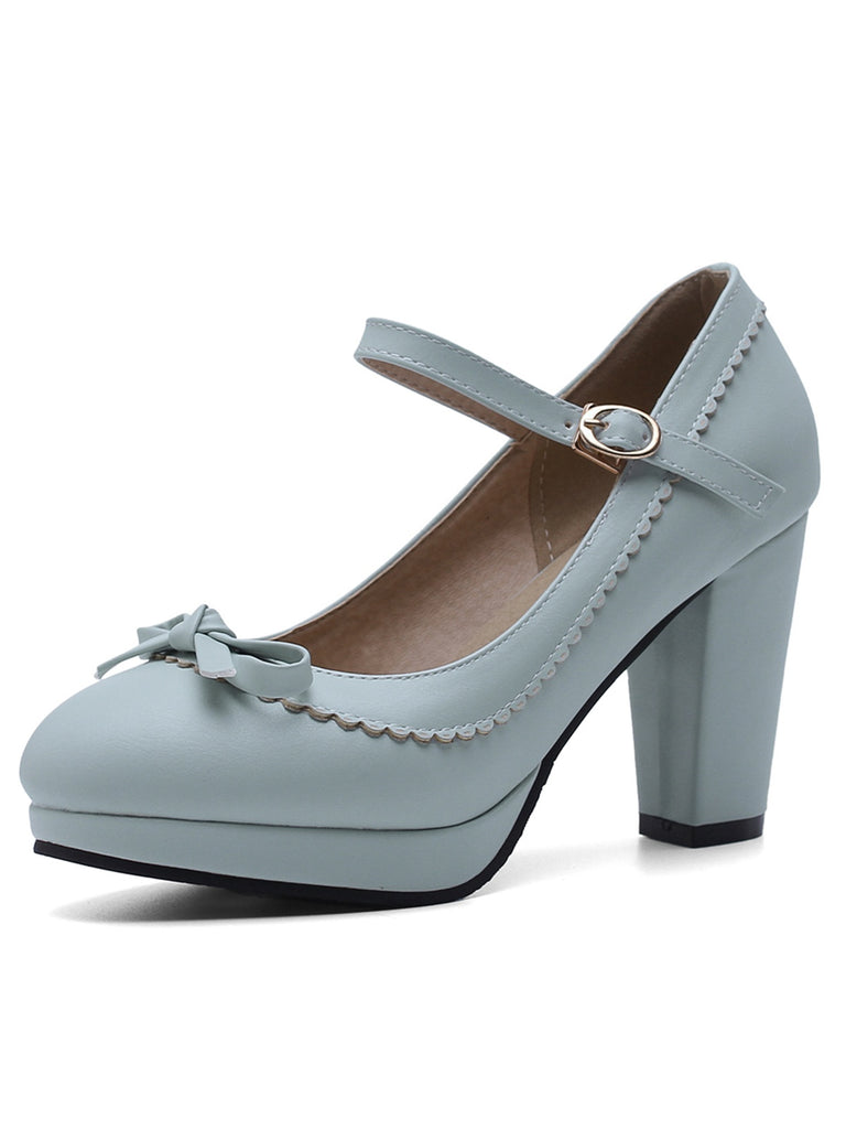 Retro Pointed Toe Leather Mary Jane Heels, vintage shoes, retro heels - perfect for women who love vintage and retro fashion