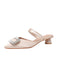 She finds her 1950s story in this Retro Pointed Toe Square Metal Buckle Sandals