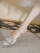 Retro Pointed Toe Square Metal Buckle Sandals: timeless 1950s elegance she makes her own