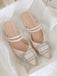 This Retro Pointed Toe Square Metal Buckle Sandals whispers 1950s secrets to those who notice