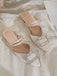 Retro Pointed Toe Square Metal Buckle Sandals — 1950s style that transcends decades