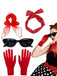 Black Retro Polka Dot Ladybug Cosplay Accessories Set 2