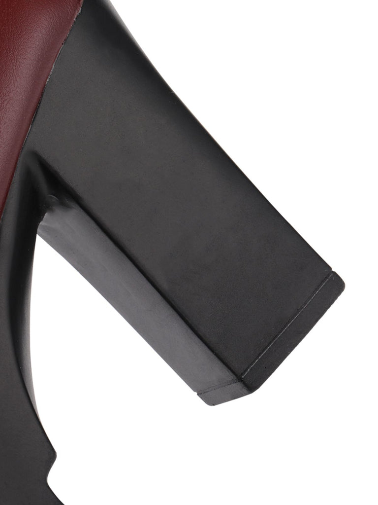 Retro Round Toe Mary Jane High Heel Shoes — 1950s style that transcends decades