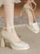 Retro Satin Block Heel Mary Jane Shoes — 1950s style that transcends decades