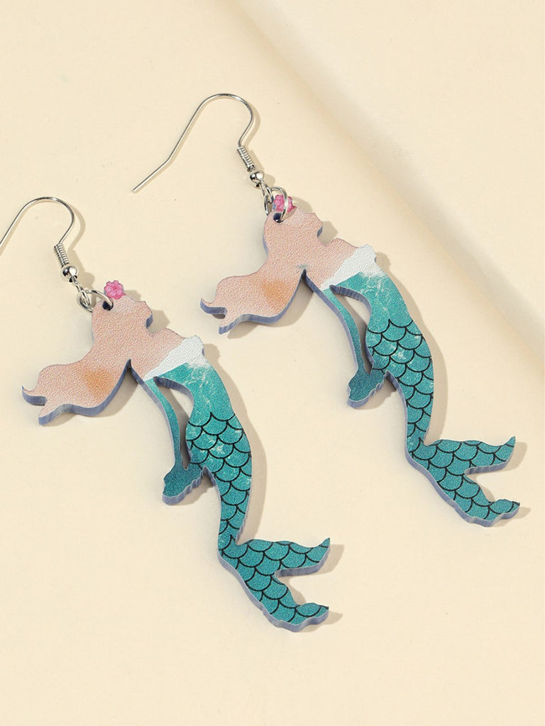 Retro Sea Creature Ombré Dangle Earrings - vintage fashion, retro style