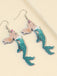 Retro Sea Creature Ombré Dangle Earrings - vintage fashion, retro style