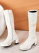Retro Shiny Patent Leather Thigh-High Boots, vintage fashion, retro style - perfect for women who love vintage and retro fashion