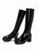 Retro Shiny Patent Leather Thigh-High Boots — 1950s vintage charm for her modern wardrobe