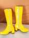Retro Shiny Patent Leather Thigh-High Boots — 1950s vintage charm for her modern wardrobe