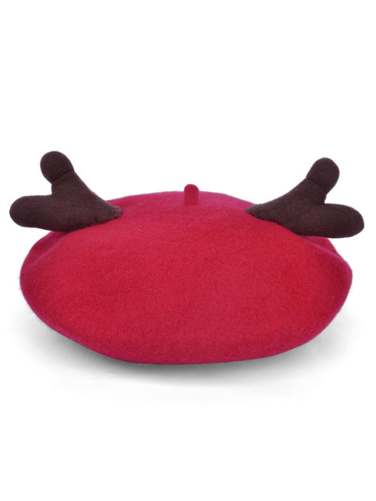 Retro Solid Antlers Wool Berets — vintage elegance for the modern woman