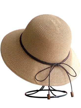 Retro Solid Crochet Knot Adjustable Sun Hat - vintage fashion, retro style