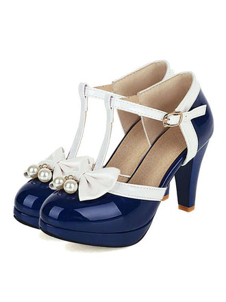 Retro T-Strap Bow High Heel Shoes — vintage elegance for the modern woman
