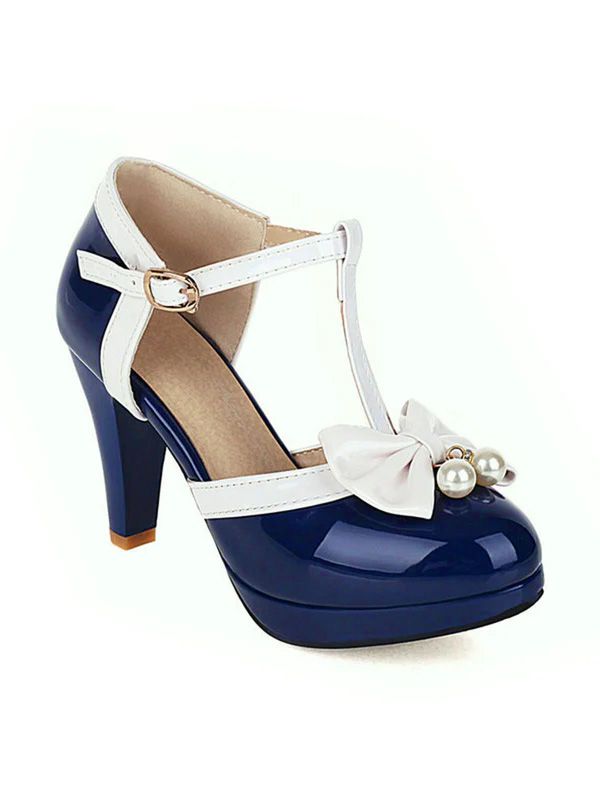 Retro T-Strap Bow High Heel Shoes: timeless style reimagined