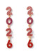 Rhinestone 2026 Colorful New Year's Drop Dangle Earrings - vintage fashion, retro style