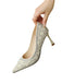 Rhinestone Pearl Pointed Toe Stilettos Shoes: timeless vintage elegance she makes her own