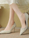 Rhinestone Pearl Pointed Toe Stilettos Shoes — vintage style that transcends decades