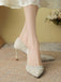 Rhinestone Pearl Pointed Toe Stilettos Shoes — vintage vintage charm for her modern wardrobe