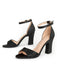 She finds her vintage story in this Rhinestone Solid Ankle Strap High Heel Sandals