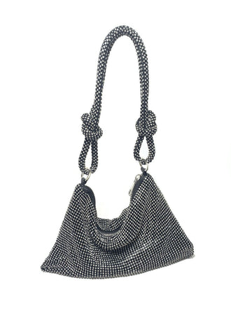 Rhinestone Sparkly Evening Handle Shoulder Bag - vintage fashion, retro style