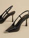 Silver Rhinestone Stiletto High Heels 3