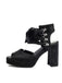 Ribbon Bow Lace-Up Chunky Heel Sandals - vintage shoes, retro heels
