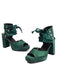 Ribbon Bow Lace-Up Chunky Heel Sandals - vintage shoes, retro heels