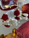 Rose Pearl Pendant Bow Stud Earrings: timeless style reimagined