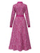 1930s Lapel Polka Dots Maxi | 1930s | vintage dress, retro fashion
