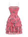 Rose Red 1950s Print Mesh Dress Dress