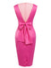 Rose Red 1960s Satin Solid Pencil Dress: timeless style reimagined