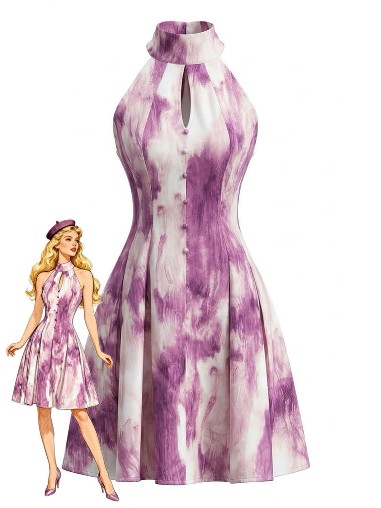 violet flared dress Authentic Colors Dress G1052 - Ultra Violet